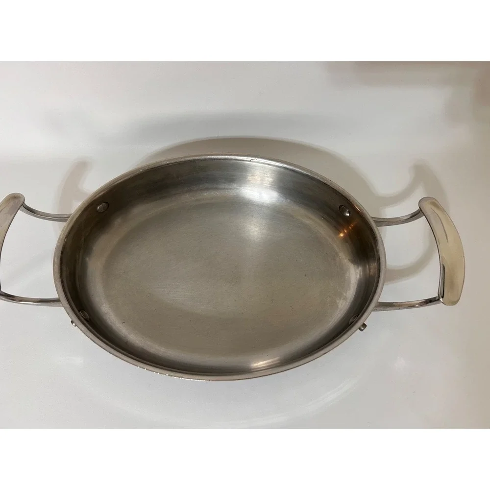 Commercial Vollrath Stainless Steel Oval Au Gratin Display Pan Miramar 49420